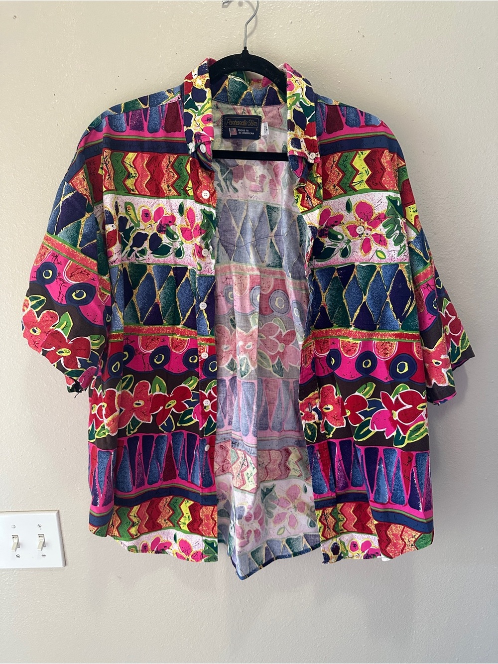 Panhandle Slim Men's Multicolor Floral & Geometric Button-Down Shirt